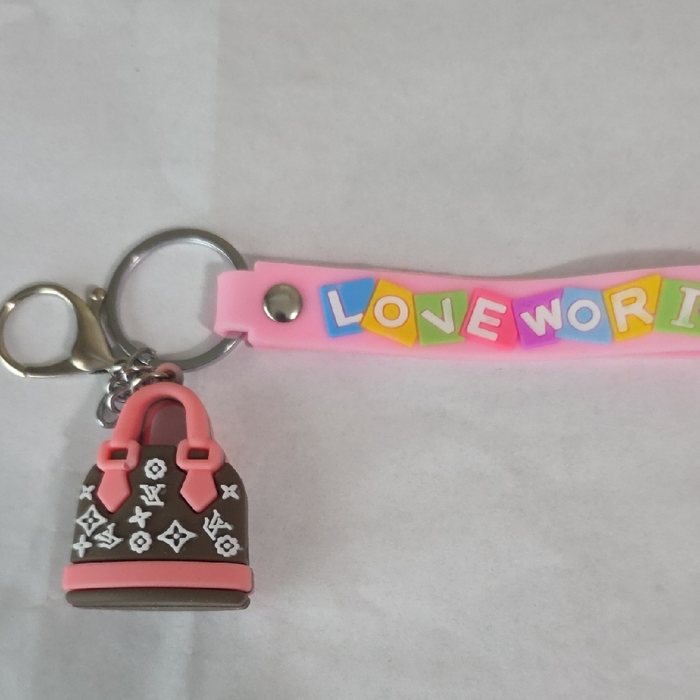 Pink and Brown Key Holder